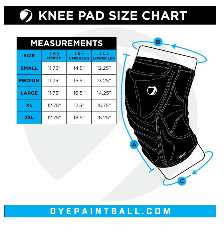 Dye Performance Knee Pads - DyeCam Black/Red L