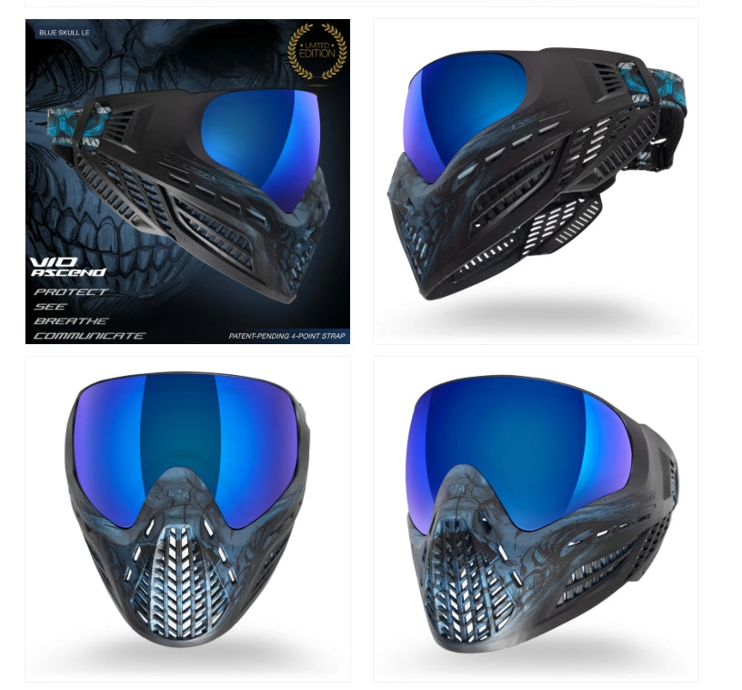 Virtue VIO Ascend Goggle - Cyan Skull