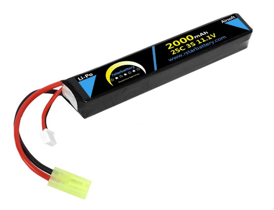 7 Star 11.1V 1100mAh Li-Po Airsoft Stick Battery