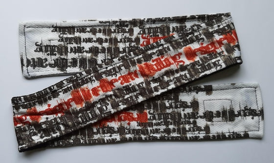 PAINTBALL ASSASSIN HEAD TIE RED & BROWN