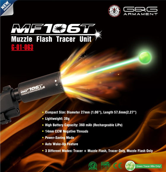 G&G MF106T Muzzle Flash Tracer unit (14ccw)